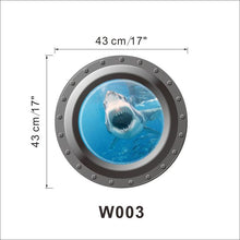 Beautiful sky tropical ocean 3D window view blue sea home decor wall sticker creative scenery living room office decals stickers SM6