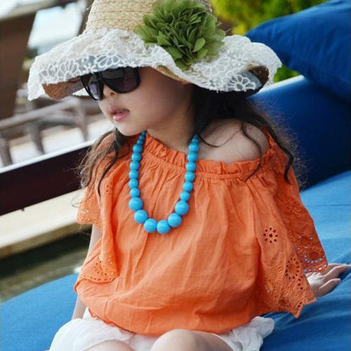 Beauty Baby Girls Cartoon Colorful Bead Necklace Bracelet Jewelry Set kids Gift SM6