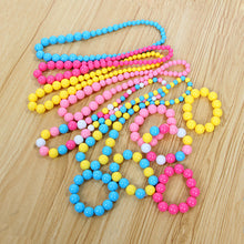 Beauty Baby Girls Cartoon Colorful Bead Necklace Bracelet Jewelry Set kids Gift SM6