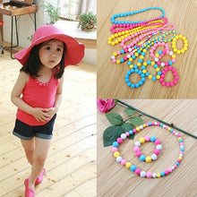 Beauty Baby Girls Cartoon Colorful Bead Necklace Bracelet Jewelry Set kids Gift SM6