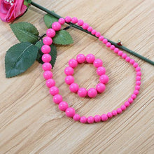 Beauty Baby Girls Cartoon Colorful Bead Necklace Bracelet Jewelry Set kids Gift SM6