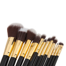Beauty Wood 12Pcs Blending Makeup Brush Kit Professional Cosmetic Set Make up Brushes Black SM6