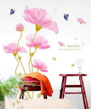 Bedroom Background Flower Pink Romantic Wall Stickers Home Decor Home Decoration SM6
