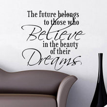 Believe Dream Characters Wall Stickers Home Decor Decals Art  NEW Modern Removable TV Background Wall Black PVC 57*61CM SM6