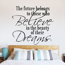 Believe Dream Characters Wall Stickers Home Decor Decals Art  NEW Modern Removable TV Background Wall Black PVC 57*61CM SM6