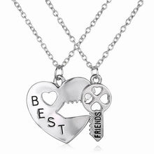 Best Friend Friendship Broken Heart Pendant Necklace Gifts For friends 2pc Sliver Heart Shape Necklaces SM6