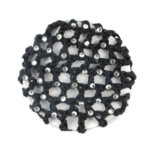 Best s Beautiful Bun Cover Snood Hair Net Ballet Dance Skating Crochet with Diamond SM6