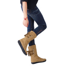 Big Size 39-42 Lace Up Short Boot Hidden Wedge Women Slip-on Riding Boot Mid-Calf botas Boots Shoes Woman SM6