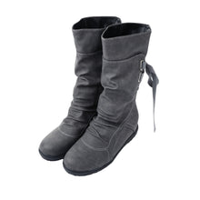 Big Size 39-42 Lace Up Short Boot Hidden Wedge Women Slip-on Riding Boot Mid-Calf botas Boots Shoes Woman SM6