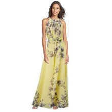 Big Size Flora Printing Maxi Dresses Long Chiffon Sundresses Women Style Girl Boheminan Dress Y4 SM6