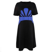 Big Size Women Clothes 6XL Dresses O-Neck Short Sleeve Knee-Length Fit and Flare Dresses Casual Clothing SM6