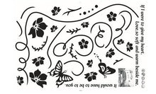 Big Wall Sticker Black Flower Vine Butterfly 47*27IN Removable Creative Decals SM6
