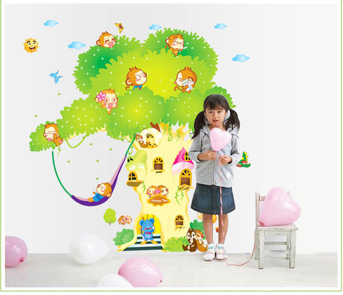 Big tree house Children bedroom adornment wall stickers The third generation of removable wall stickers SM6