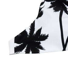 Bikinis Women Bandage Crop Top Printing Beach Coconut Tree Backless Halter Top Strappy Bralette Short Bustier Top#B721 SM6