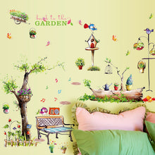 Birds and trees sitting room the household adornment of the bedroom wall stickers on the wall SM6