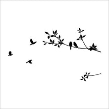 Birds on branches tree wall decals zooyoo8171 decorative sticker bedroom wall arts classical black removable vinyl bird stickers SM6