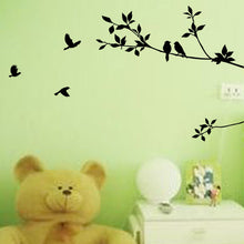 Birds on branches tree wall decals zooyoo8171 decorative sticker bedroom wall arts classical black removable vinyl bird stickers SM6