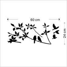 Birds on branches tree wall decals zooyoo8171 decorative sticker bedroom wall arts classical black removable vinyl bird stickers SM6