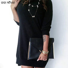 Black Dress Loose Long Sleeve Casual Dress Autumn Women Clothes Winter Dresses Women 2016 Moda Feminina Ropa Mujer#C101 SM6