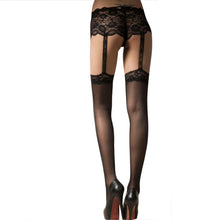 Black Garter Pantyhose Lace Top Lingerie Women'S String Femme Transparent Panties Sheer Net Lace Tighs Top Giarrettiere#B721 SM6