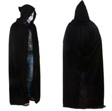 Black Halloween Costume Theater Prop Death Hoody Cloak Devil Long Tippet Cape SM6
