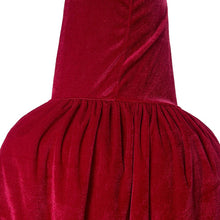 Black Halloween Costume Theater Prop Death Robe Red Velvet Hooded Gothic Hoody CloakSM6