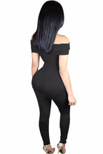 Black Off Shoulder Jumpsuit Long Pants Overalls For Rompers  Casual Bodycon  Jumpsuits 64052 SM6