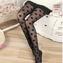 Black Sexy sheer Lace Big dot Pantyhose Stockings Dot Slim Tights SM6