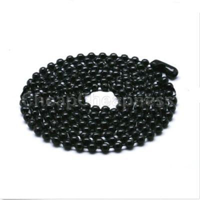 Black Silver Metal Bead Chain 70CM Men Women Bead Necklace Necklace For Sale SM6