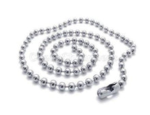 Black Silver Metal Bead Chain 70CM Men Women Bead Necklace Necklace For Sale SM6