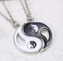 Black White Couple Sister Friend Friendship Jewelry Unique Personalized Gifts Yin Yang Pendant Necklace SM6
