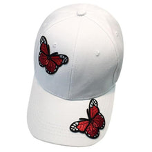 Black White Embroidery Butterfly Snapback Cap  New Fashion Cotton Adjustable Baseball Cap High quality Gorras Bone #01 SM6