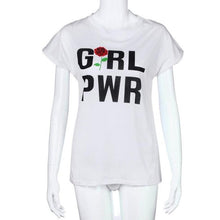 Black White Fashion  O Neck Short Sleeve T Shirts  New Arrivals Floral Rose Bottoming Casaul European Tee Tops #23 SM6