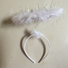 Black White Feather Angel Halo Headband Fancy Xmas Party Dress Headwear Costume SM6