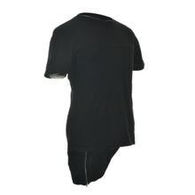 Black White T shirt XXL Long Back Zipper Streetwear Swag Man Hip Hop Skateboard T-shirt Top Tee Men Clothing SM6