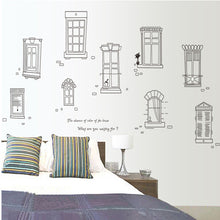 Black and white window The sitting room TV setting wall of household adornment wall decoration on the wall SM6