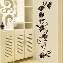 Black flower Vine Wall Stickers Refrigerator Window cupboard Home Decorations Diy Home Decals Art Mural Posters Home Decor SM6