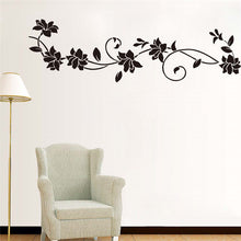 Black flower Vine Wall Stickers Refrigerator Window cupboard Home Decorations Diy Home Decals Art Mural Posters Home Decor SM6