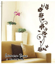 Black flower Vine Wall Stickers Refrigerator Window cupboard Home Decorations Diy Home Decals Art Mural Posters Home Decor SM6