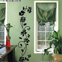 Black flower Vine Wall Stickers Refrigerator Window cupboard Home Decorations Diy Home Decals Art Mural Posters Home Decor SM6