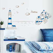 Blue harbor TV setting wall PVC three generations of wall stickers on the wall SM6