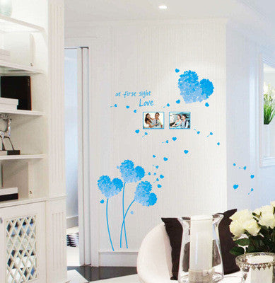 Blue love grass green can remove wall stick a bedroom a sitting room TV setting wall stickers SM6