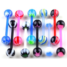 Body Jewelry Piercing Classic Barbell Tongue Piercing Mixed Ball Tongue Navel Nipple Barbell Rings Bars SM6