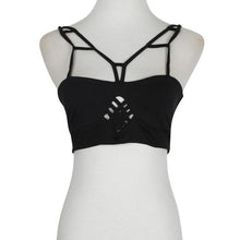 Bodycon Sexy Bra Women Hollow Out Bandage Cropped Tops Backless Slim Black Bralette Bra Roupas Sexy E Sensuais#121 SM6