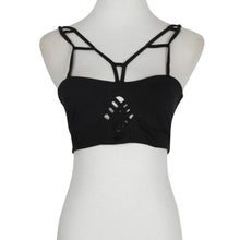 Bodycon Sexy Bra Women Hollow Out Bandage Cropped Tops Backless Slim Black Bralette Bra Roupas Sexy E Sensuais#121 SM6