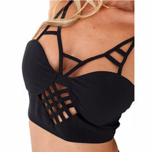 Bodycon Sexy Bra Women Hollow Out Bandage Cropped Tops Backless Slim Black Bralette Bra Roupas Sexy E Sensuais#121 SM6