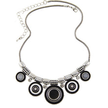 Boheman Style Statement Choker Necklace Women Jewelry Ethnic Collar Retro Silver Plated Colorful Pendant Necklaces SM6