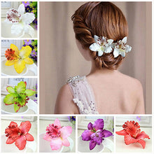 Bohemia Style Bridal Flower Orchid Leopard Hair Clip Beauty Hairpins Barrette Wedding Decoration Hair Accessories Beach Hairwear SM6