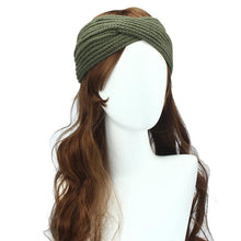 Bohemian Cross Headbands For Women Knitted Solid Elegant Headwear Warm Winter Handbands Diadema Pelo Muje#121 SM6