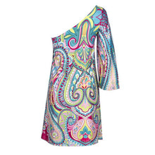 Bohemian Elegant Dress One Shoulder Slash Neck Beach Ropa Mujer Sexy Vestidos Women Dress H34 SM6